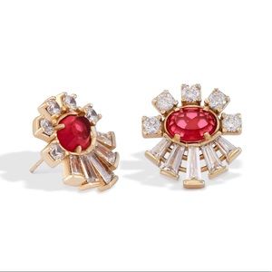 Kendra Scott Atticus Stud Earrings in Berry Glass
